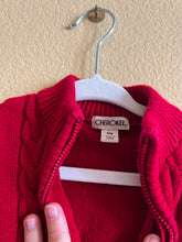 Load image into Gallery viewer, Red Zip Up Baby Cardigan - Size 9M