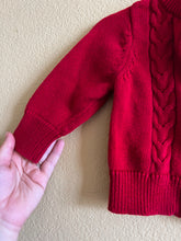 Load image into Gallery viewer, Red Zip Up Baby Cardigan - Size 9M