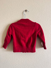 Load image into Gallery viewer, Red Zip Up Baby Cardigan - Size 9M