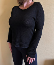 Load image into Gallery viewer, Black Textured Sweater - Size M