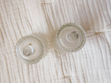 Load image into Gallery viewer, Pair of Clear Glass Peg Votives