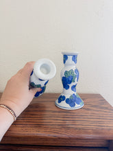 Load image into Gallery viewer, Painted Floral Candle Holders