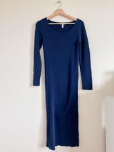 Load image into Gallery viewer, Leith Navy Ribbed Midi Dress - Size L