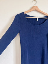 Load image into Gallery viewer, Leith Navy Ribbed Midi Dress - Size L