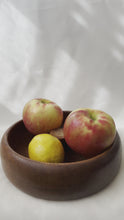 Load and play video in Gallery viewer, Vintage Wooden Fruit Bowl