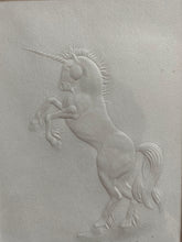 Load image into Gallery viewer, Embossed Unicorn Print in Bamboo Frame
