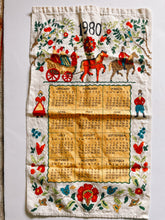 Load image into Gallery viewer, 1980 Calendar Tea Towel