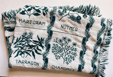 Load image into Gallery viewer, Green and White Herb Blanket