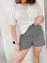 Load image into Gallery viewer, Gingham High Waisted Shorts - 27 in waist