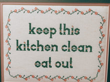 Load image into Gallery viewer, Clean Kitchen Framed Cross Stitch