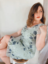 Load image into Gallery viewer, Sage Green Floral Midi Dress - Size 11/12