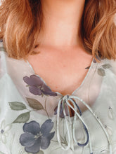 Load image into Gallery viewer, Sage Green Floral Midi Dress - Size 11/12