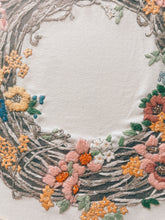 Load image into Gallery viewer, Floral Wreath Crewel