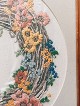 Load image into Gallery viewer, Floral Wreath Crewel