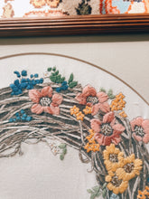 Load image into Gallery viewer, Floral Wreath Crewel