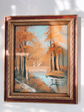 Load image into Gallery viewer, Framed Autumn Landscape Painting