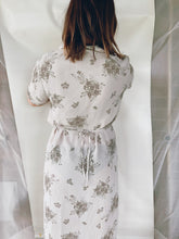 Load image into Gallery viewer, Gray Floral Button Up Maxi - Size Large