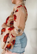 Load image into Gallery viewer, Sheer Bell Sleeve Button Up - Size M