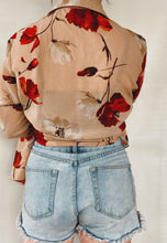 Load image into Gallery viewer, Sheer Bell Sleeve Button Up - Size M