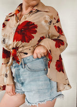 Load image into Gallery viewer, Sheer Bell Sleeve Button Up - Size M