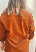 Load image into Gallery viewer, Satiny Rust Red Button Down - Size M