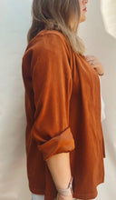 Load image into Gallery viewer, Satiny Rust Red Button Down - Size M