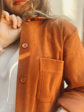 Load image into Gallery viewer, Satiny Rust Red Button Down - Size M