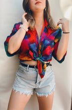 Load image into Gallery viewer, Silky Rainbow Button Up - Size L