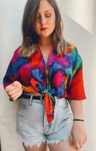 Load image into Gallery viewer, Silky Rainbow Button Up - Size L