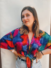 Load image into Gallery viewer, Silky Rainbow Button Up - Size L