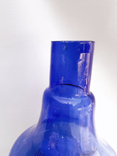 Load image into Gallery viewer, Antique Blue Glass Oil Lamp
