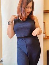 Load image into Gallery viewer, Navy Blue Co-ord Set - Size M