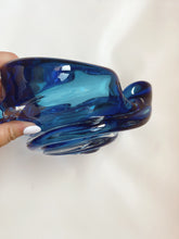 Load image into Gallery viewer, Blue Murano Style Glass Bowl