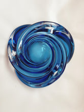 Load image into Gallery viewer, Blue Murano Style Glass Bowl