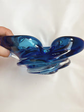 Load image into Gallery viewer, Blue Murano Style Glass Bowl