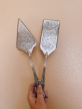 Load image into Gallery viewer, Ornate Silver Cake Servers