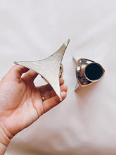 Load image into Gallery viewer, Atomic Silver Candle Holders