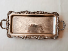 Load image into Gallery viewer, Large Detailed Silver Serving Tray