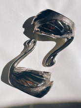 Load image into Gallery viewer, Silver Swan Swan Candle Holders