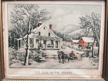 Load image into Gallery viewer, Framed Winter Farm Drawing