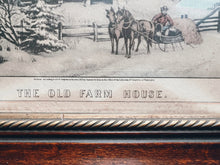 Load image into Gallery viewer, Framed Winter Farm Drawing