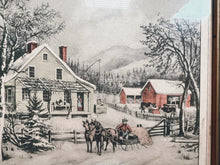 Load image into Gallery viewer, Framed Winter Farm Drawing