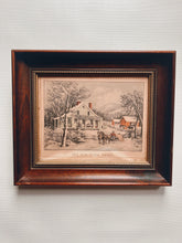 Load image into Gallery viewer, Framed Winter Farm Drawing
