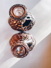 Load image into Gallery viewer, Ornate Silver Candle Holders