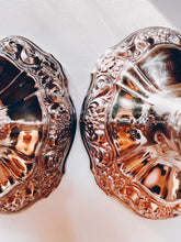 Load image into Gallery viewer, Ornate Silver Candle Holders