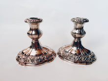 Load image into Gallery viewer, Ornate Silver Candle Holders