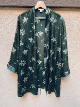 Load image into Gallery viewer, Green Floral Robe - Size S
