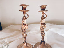 Load image into Gallery viewer, Brass Goddess Candle Holders