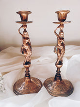 Load image into Gallery viewer, Brass Goddess Candle Holders