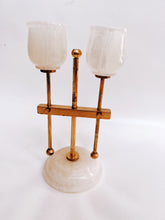 Load image into Gallery viewer, Little Onyx and Brass Candelabra